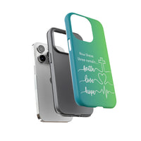 iPhone - 'Faith Love Hope' Christian Cross Protective Cover