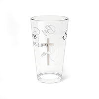 Saved By Grace Bible Verse Water Glass - Christian Gifts for Women Men - Faith Based Gifts
