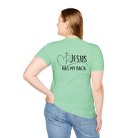 Back design - Christian T-Shirt — "Jesus Has My Back" Inspirational Faith Tee