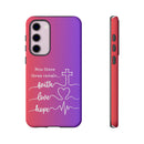 Samsung Faith, Love & Hope Gradient Phone Case — 'Now These Three Remain' Christian Protective Case