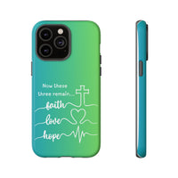 iPhone - 'Faith Love Hope' Christian Cross Protective Cover