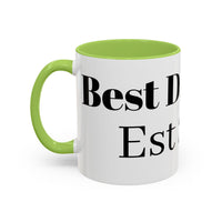Best Dad Ever Est. 2000 Accent Coffee Mug – Personalized Gift for Dad