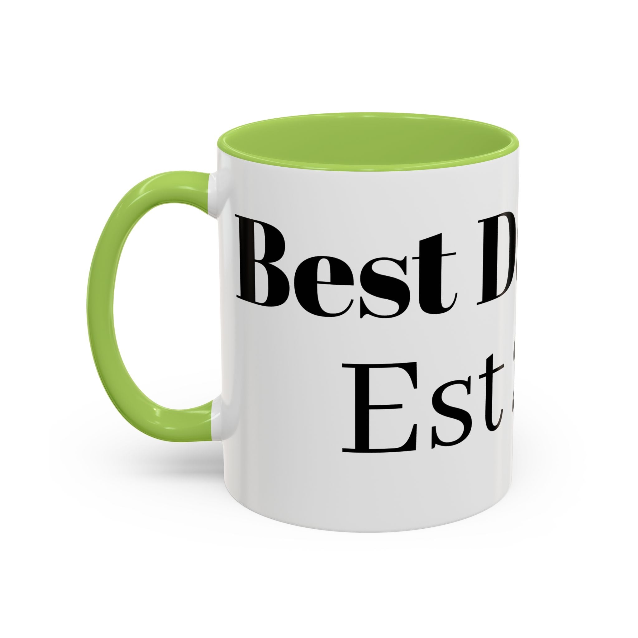 Best Dad Ever Est. 2000 Accent Coffee Mug – Personalized Gift for Dad