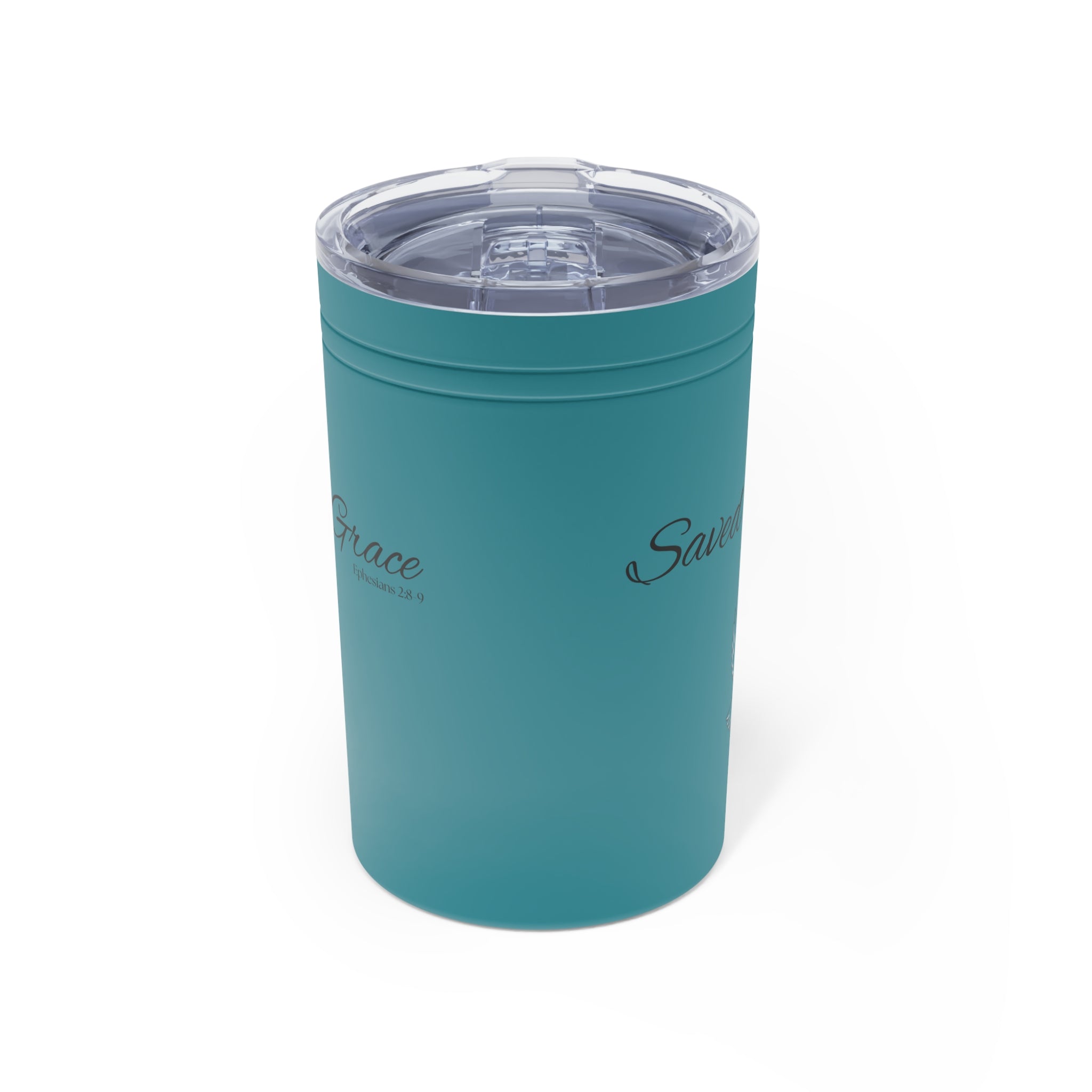 Saved By Grace Vacuum Insulated Tumbler | 11oz Travel Mug | Christian Gifts for Women Men | Faith Based Gifts