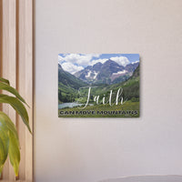 Faith Wall Art - Faith Can Move Mountains - Metal - Inspirational Wall Art Christian Gifts for Women Men