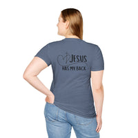 Back design - Christian T-Shirt — "Jesus Has My Back" Inspirational Faith Tee
