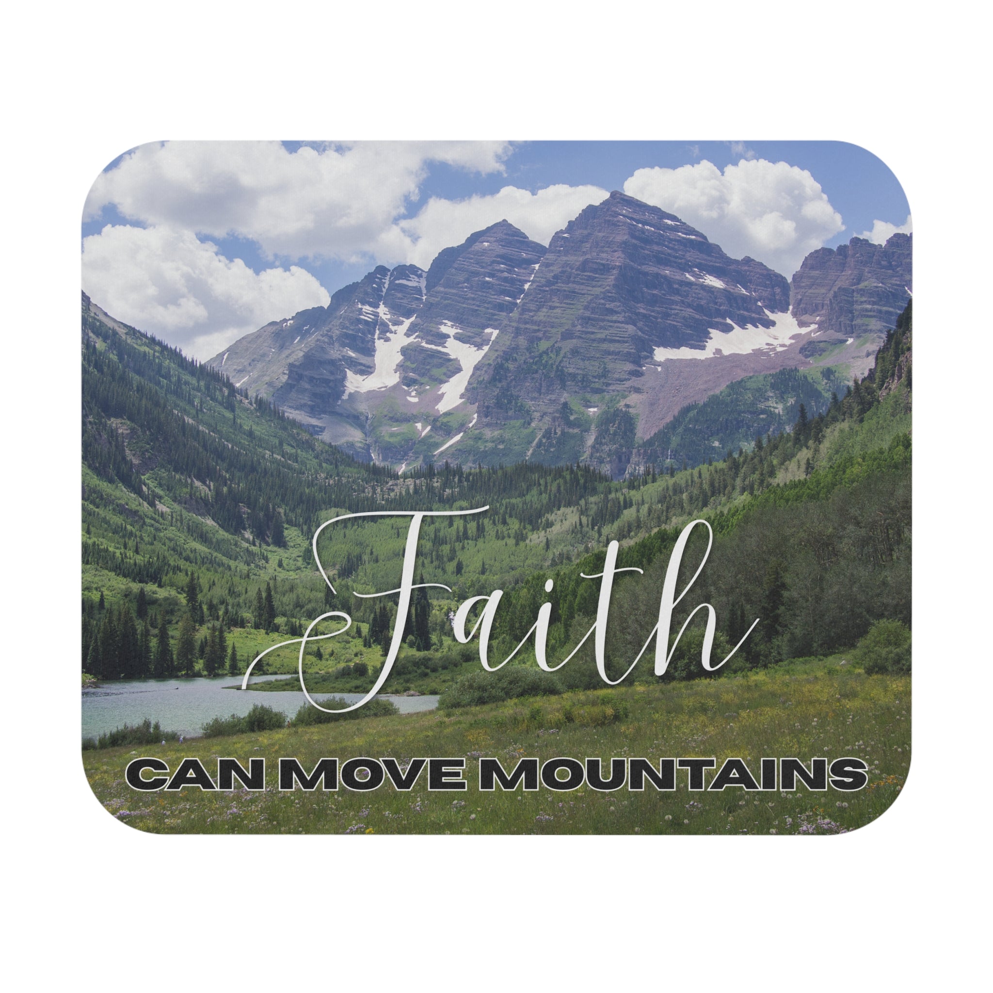 Faith Can Move Mountains - Mouse Pad - Christian Gifts for Women Men