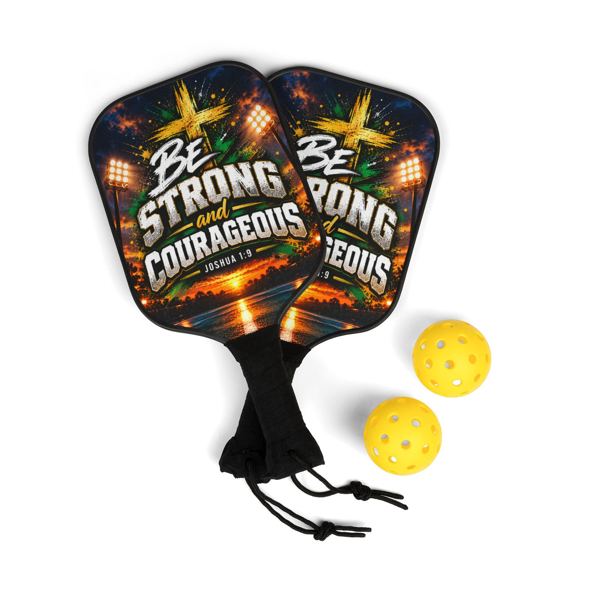 Be Strong and Courageous – Christian Pickleball Set
