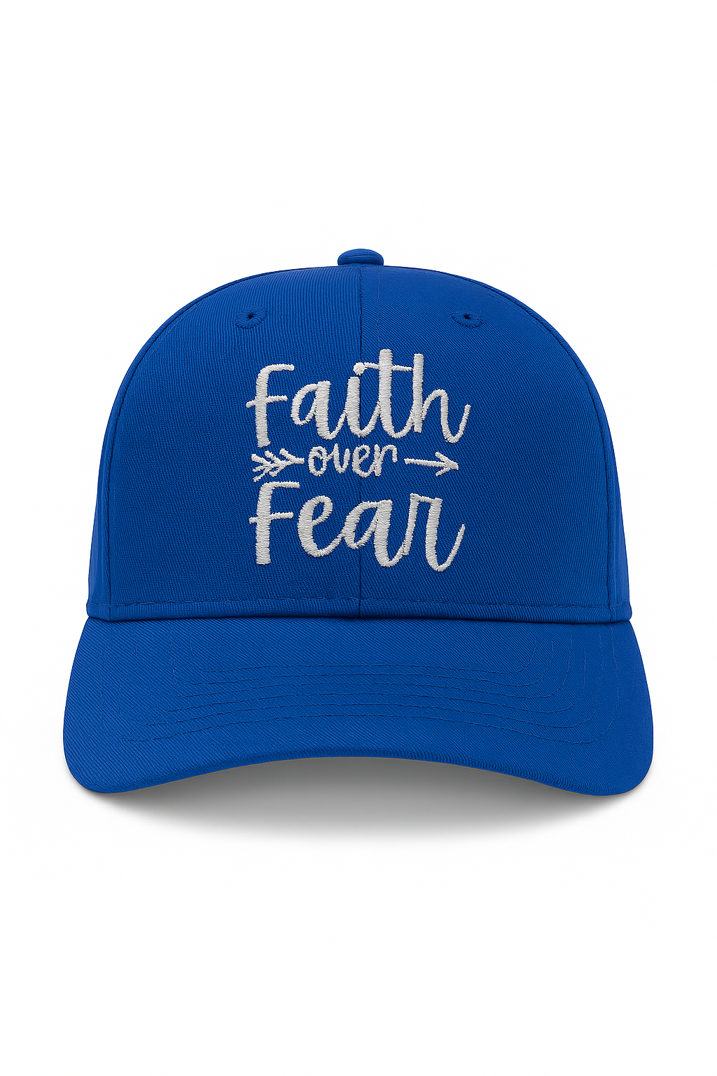 Faith over Fear Christian Baseball Cap - Embroidered Breathable Cotton Faith Hat - Comfortable - Adjustable - Religious Gift for Men Women Faith Ballcap Christian Baseball Cap
