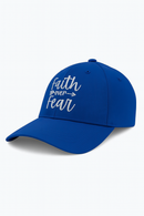 Faith over Fear Christian Baseball Cap - Embroidered Breathable Cotton Faith Hat - Comfortable - Adjustable - Religious Gift for Men Women Faith Ballcap Christian Baseball Cap