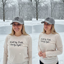 Faith over Fear Christian Baseball Cap - Embroidered Breathable Cotton Faith Hat - Comfortable - Adjustable - Religious Gift for Men Women Faith Ballcap Christian Baseball Cap