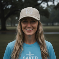 Faith over Fear Christian Baseball Cap - Embroidered Breathable Cotton Faith Hat - Comfortable - Adjustable - Religious Gift for Men Women Faith Ballcap Christian Baseball Cap