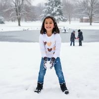 Kids Heart Grid Long Sleeve Sweatshirt – Sweet Style for Little Hearts