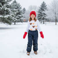 Kids Heart Grid Long Sleeve Sweatshirt – Sweet Style for Little Hearts