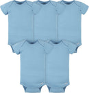 Gerber 5-Pack Solid Blue Onesies Bodysuits