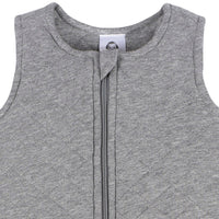 Gerber Grey Heather Wearable Blanket zipper detail