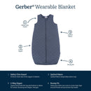 Gerber Navy Heather Wearable Blanket features
