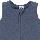 Gerber Navy Heather Wearable Blanket zipper detail