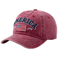 America Flag Hat Est 1776 - American Flag- Embroidered - Put Your Patriotism On Display - Comfortable - Adjustable - One Size Fits Most