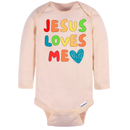 Christian Long Sleeve Onesie for Girls Boys - Christmas Gift - Faith Clothes for Christmas Baptism Gift Christian Clothing