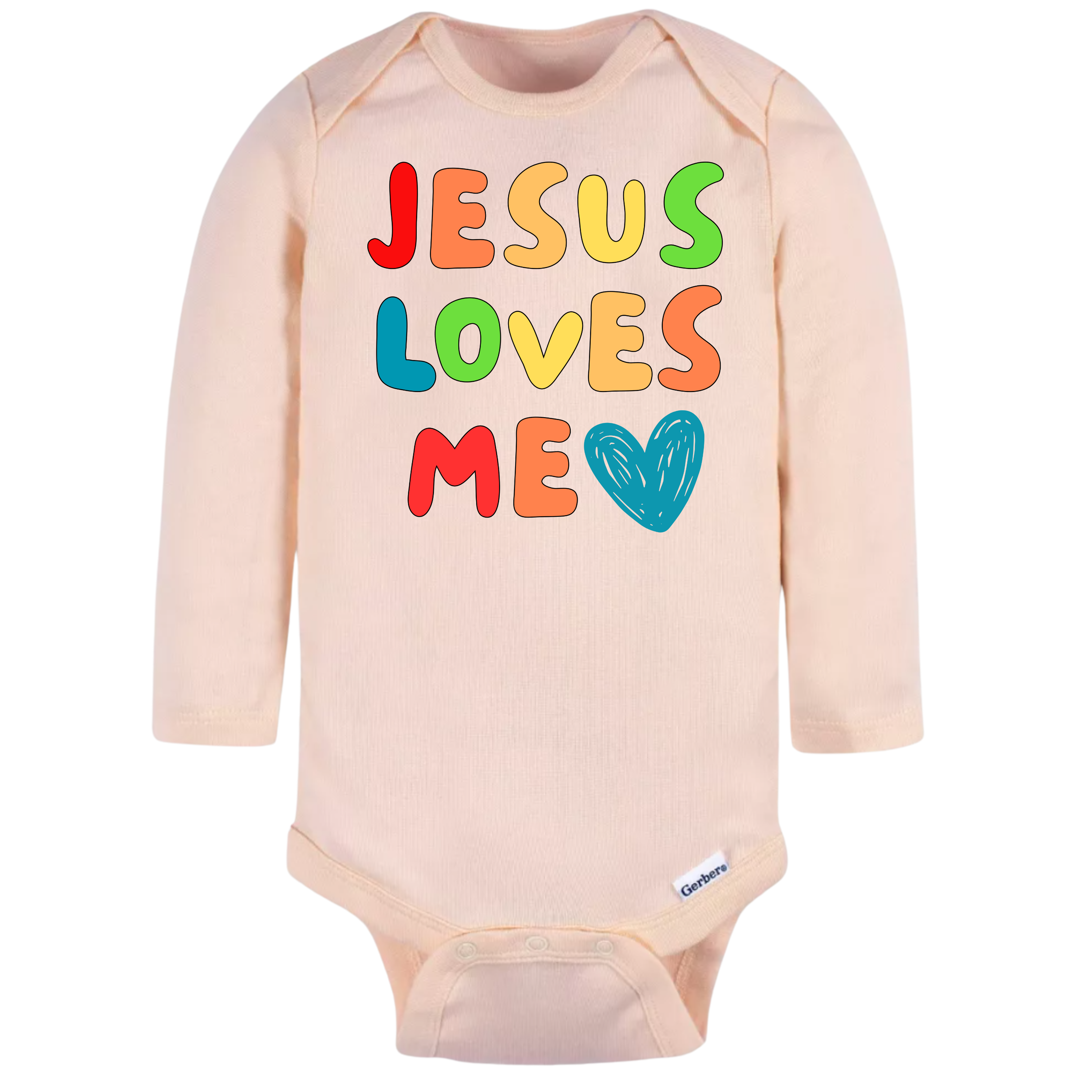 Christian Long Sleeve Onesie for Girls Boys - Christmas Gift - Faith Clothes for Christmas Baptism Gift Christian Clothing