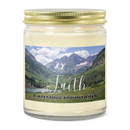 9oz Clear Jar Candle | 3"x2" White Label | Gold Lid