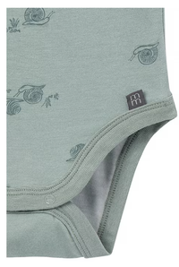 Modern Moments by Gerber Snails Bodysuit snap and fabric detail