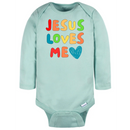 Christian Long Sleeve Onesie for Girls Boys - Christmas Gift - Faith Clothes for Christmas Baptism Gift Christian Clothing