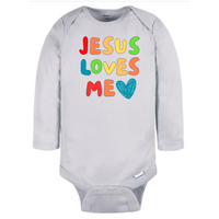 Christian Long Sleeve Onesie for Girls Boys - Christmas Gift - Faith Clothes for Christmas Baptism Gift Christian Clothing