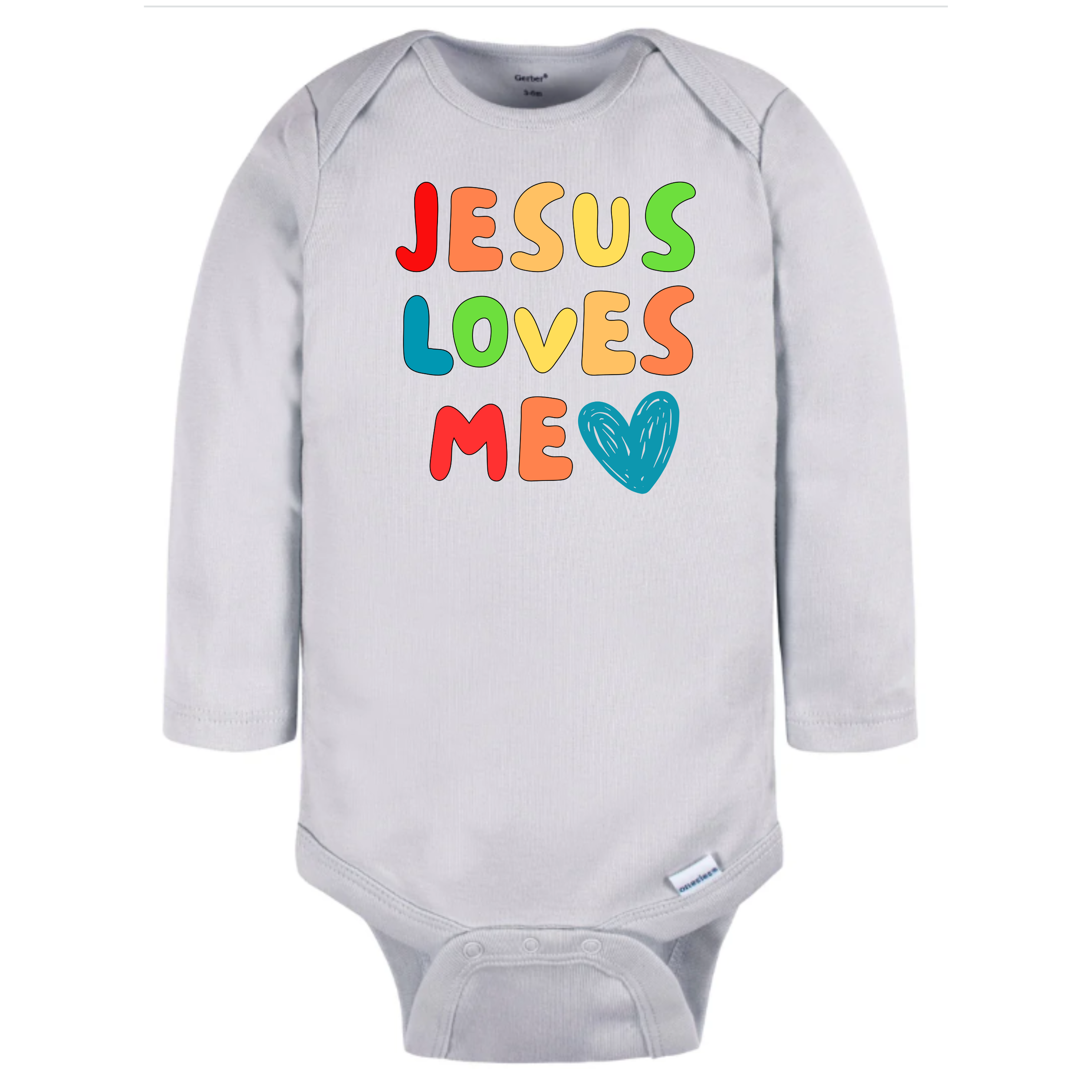 Christian Long Sleeve Onesie for Girls Boys - Christmas Gift - Faith Clothes for Christmas Baptism Gift Christian Clothing