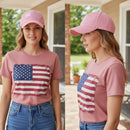 USA Flag Hat - American Flag- Embroidered - Put Your Patriotism On Display - Comfortable - Adjustable - One Size Fits Most