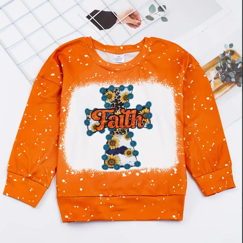 Faith Sunflower Cross Sweatshirt – Bold Fall Style with a Message