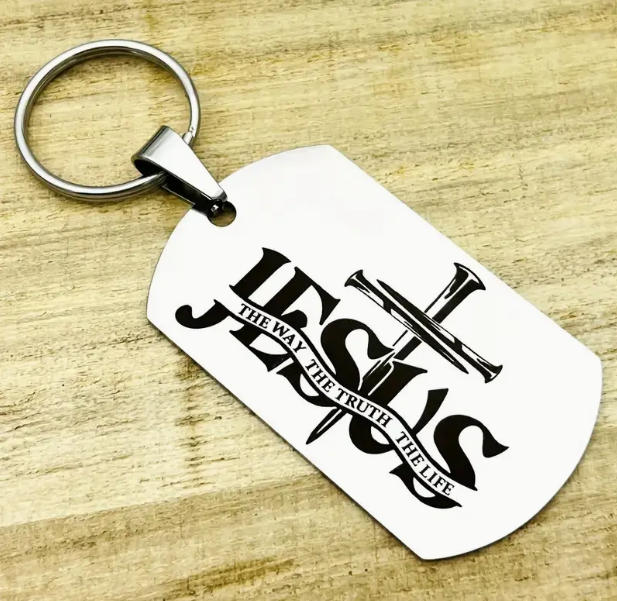 Jesus The Way Truth Life Christian Keychain -Christmas Gift - Jesus Keychain - Bible Verse Key chain - Christian Gifts Mom Faith Gifts Mom Dad
