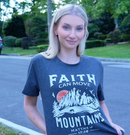 Faith Can Move Mountains Christian Shirts for Women Praying Spiritual Gifts for Women Proudly Displaying Your Faith